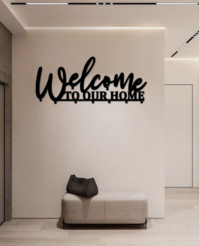 Designový nástěnný kovový věšák - Obrázek 2