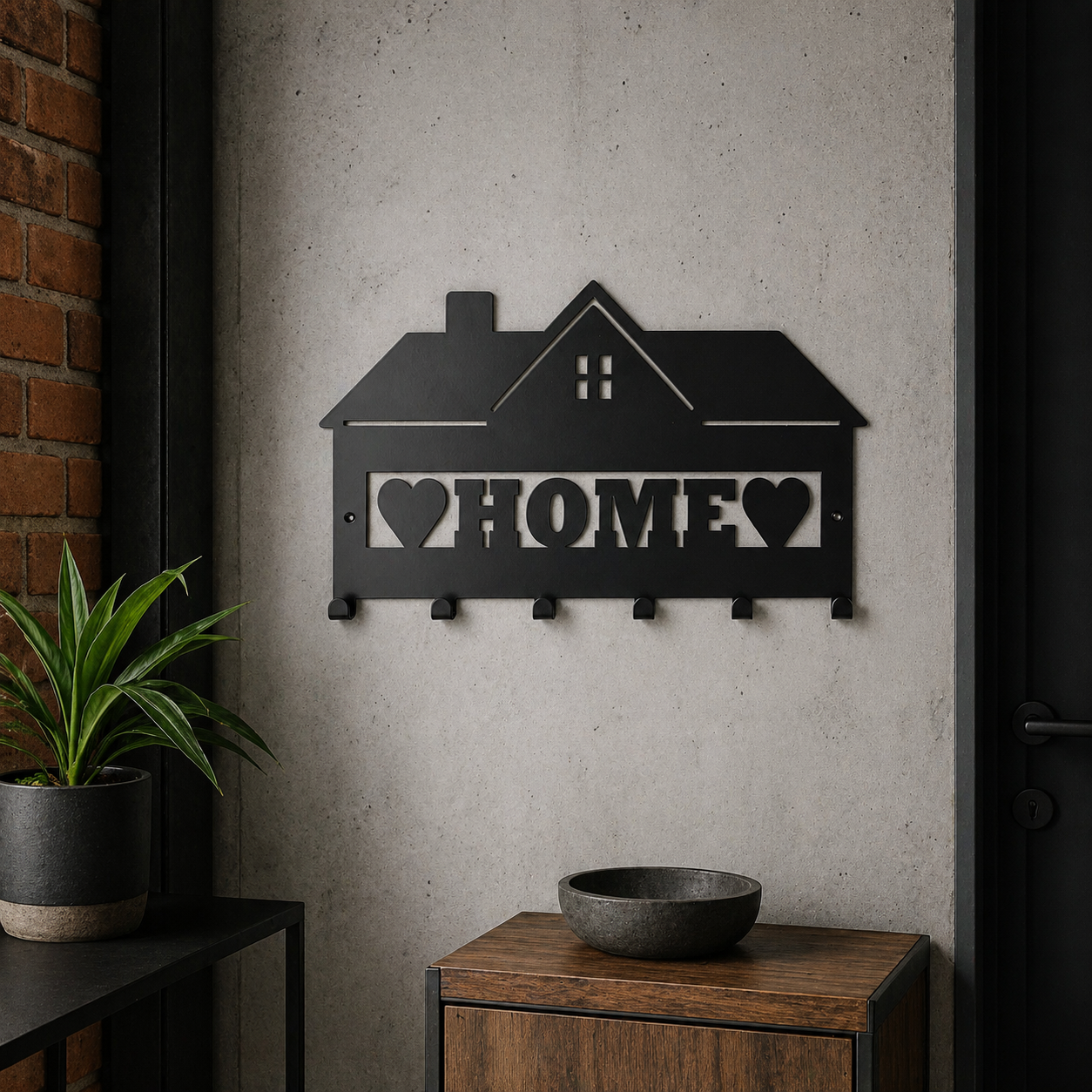 Kovový věšák HOME - Obrázek 4