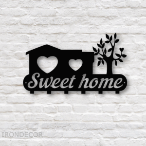 Designový nástěnný kovový věšák