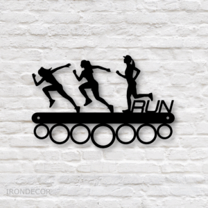 Kovový držák medailí – běh a lehká atletika