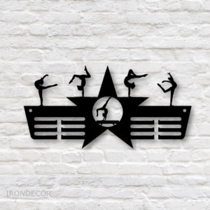 Kovový držák medailí – gymnastika