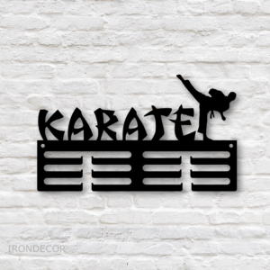 Kovový držák medailí – karate