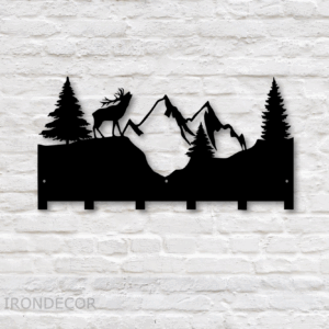 Designový nástěnný kovový věšák