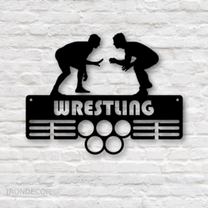 Kovový držák medailí – wrestling