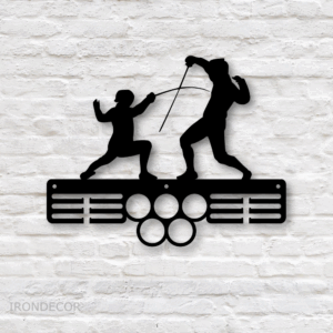 Kovový držák medailí – fechtování / šerm