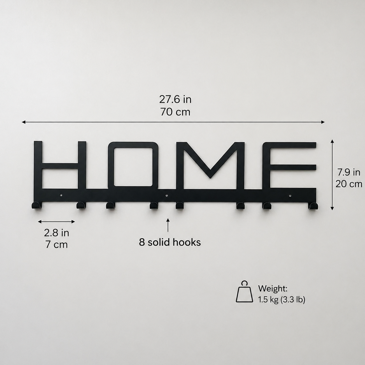 Kovový věšák HOME - Obrázek 7