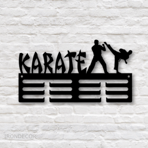 Kovový držák medailí – karate