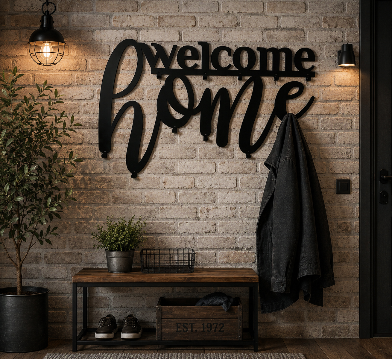 Kovový věšák WELCOME HOME - Obrázek 7