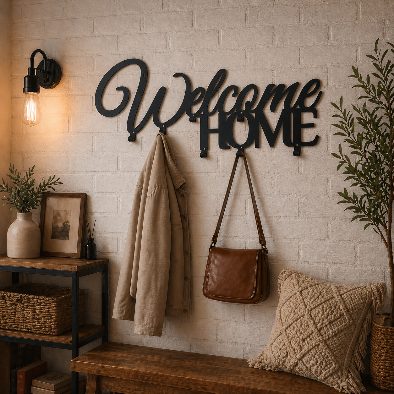 Kovový věšák WELCOME HOME - Obrázek 5