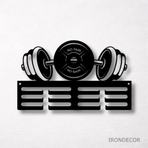 Kovový držák medailí – powerlifting