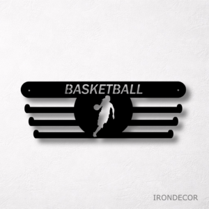 Kovový držák medailí – basketbal